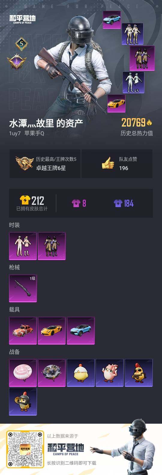 HPLE3408337和平精英账号详情图3 HPLE3408337和平精英账号详情图3