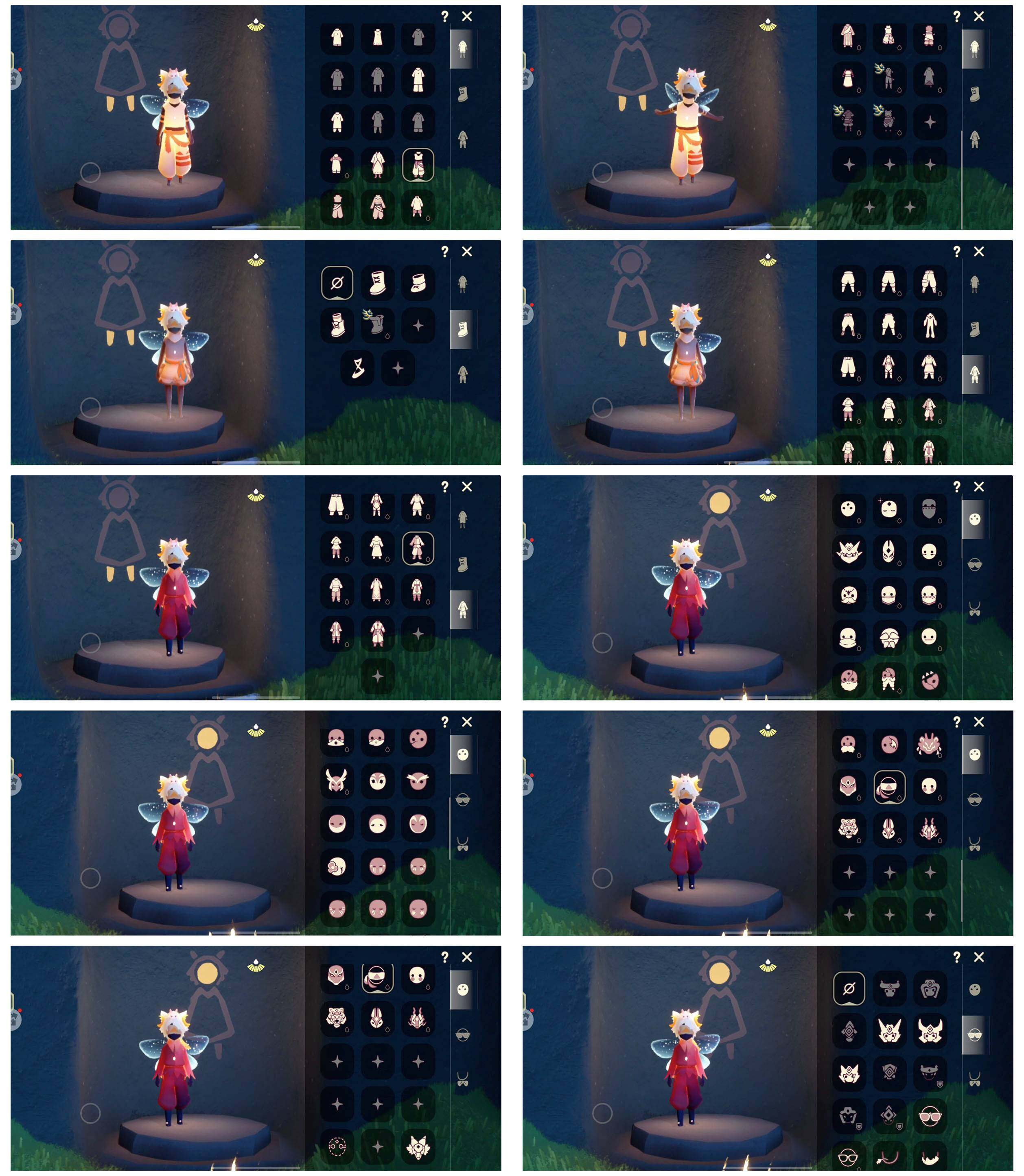 光遇账号华为渠道服9季8翼白枭透明蝶翼新春福娃绊爱秋千电吉他彩虹帽篝火点心夏日阳伞详情看图，价格可刀
资源：蜡烛   45 爱心 42   红烛 2  翼8
已毕业地图：  霞谷   
毕业季节：  潜海季  表演季