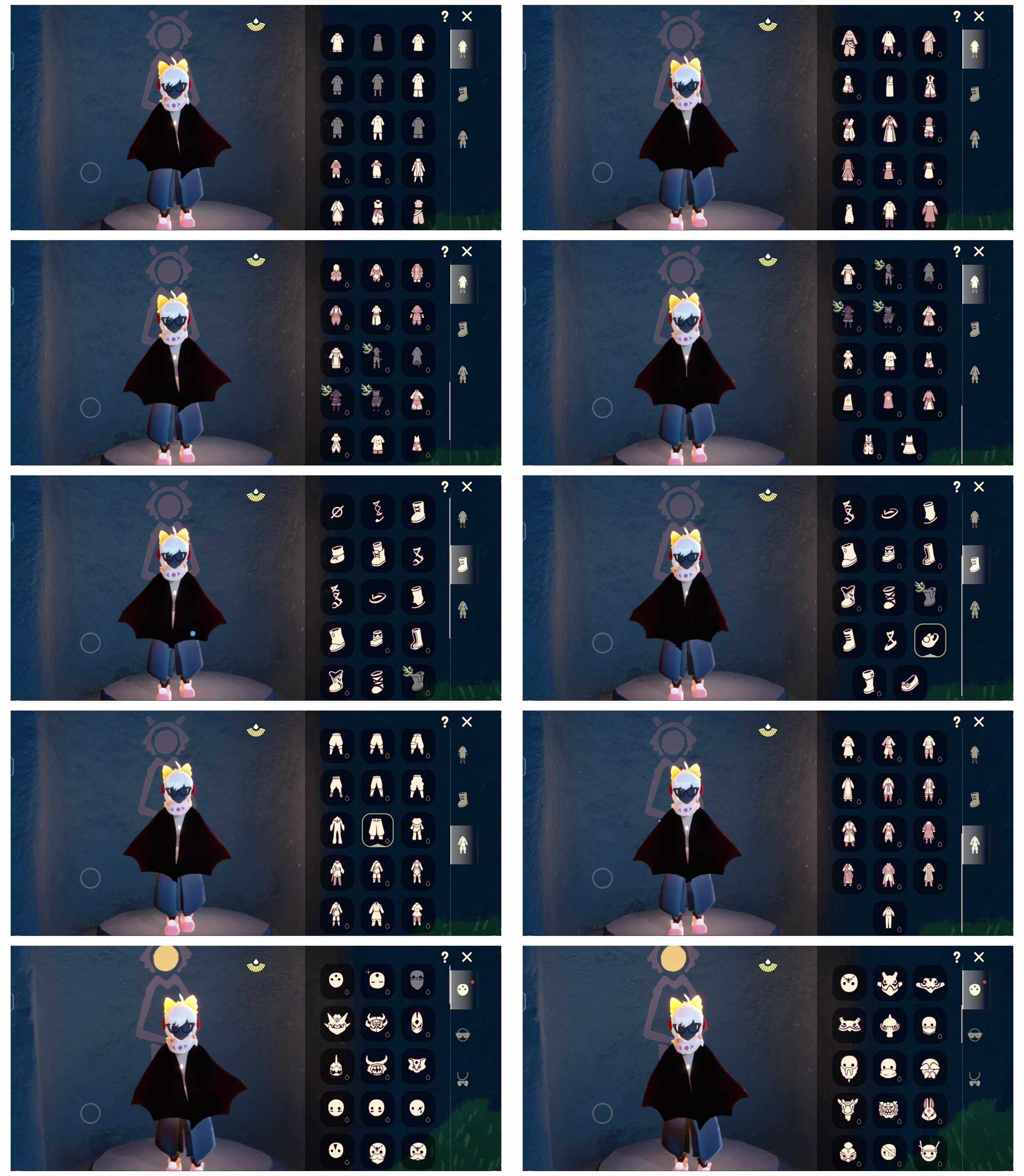 光遇账号安卓官服16季11翼白枭蝙蝠套周年线框斗篷透明蛛丝斗篷姆明饰品大耳狗头饰小黄鸭发饰
资源：蜡烛 924 爱心 808 红烛 81 翼11 
已毕业地图：雨林 霞谷 暮土 
毕业季节：潜海季卡 表演季 破晓季