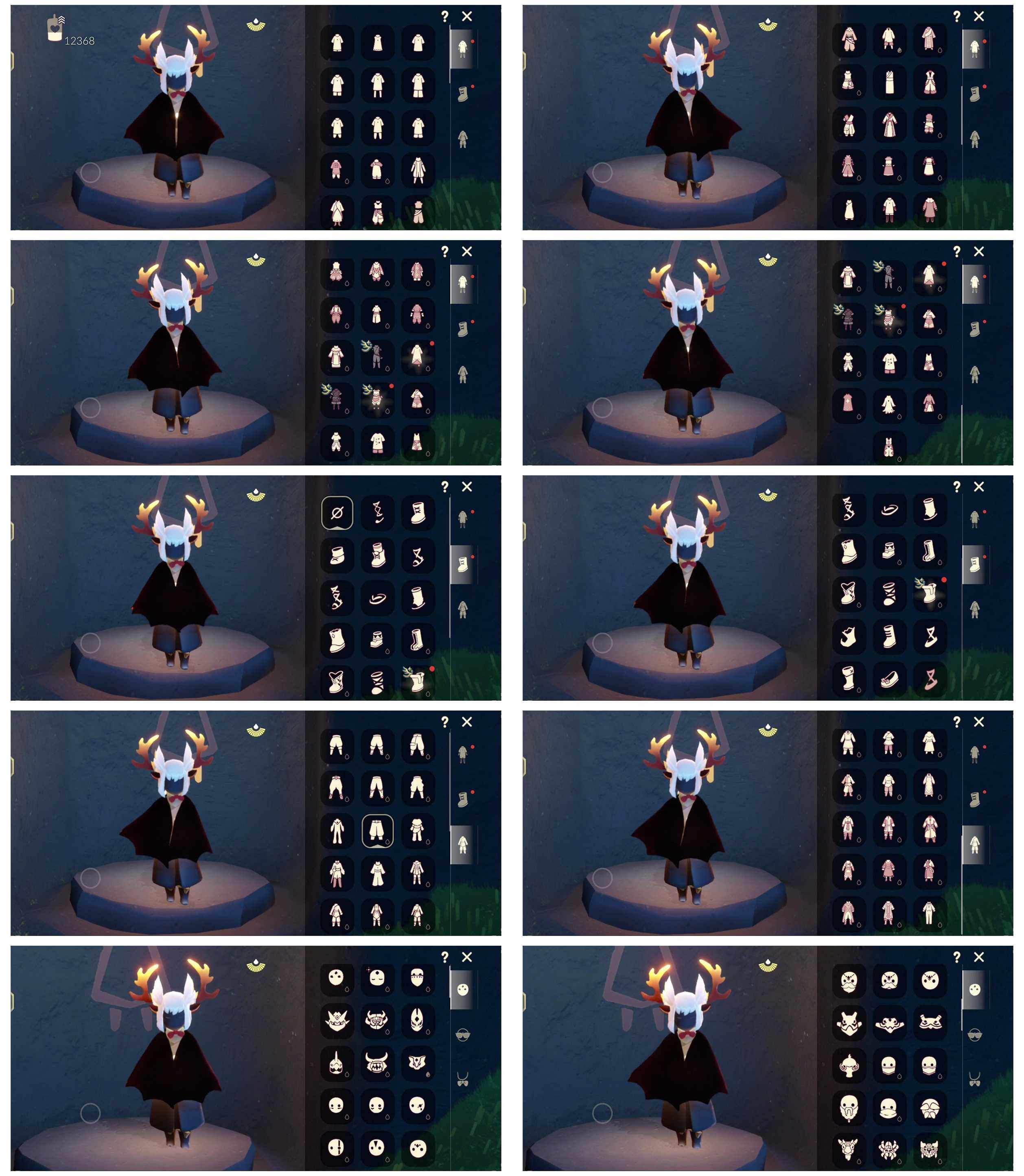 光遇账号安卓官服19季12翼女巫长裙南瓜头巫师帽绊爱星月头冠彩虹耳钉彩虹耳机巫树犄角圣诞鹿角四叶草晃悠悠蝙蝠套
资源：蜡烛 12368 爱心 1200 红烛 165 翼12
已毕业地图：全图 
毕业季节：集结季 小