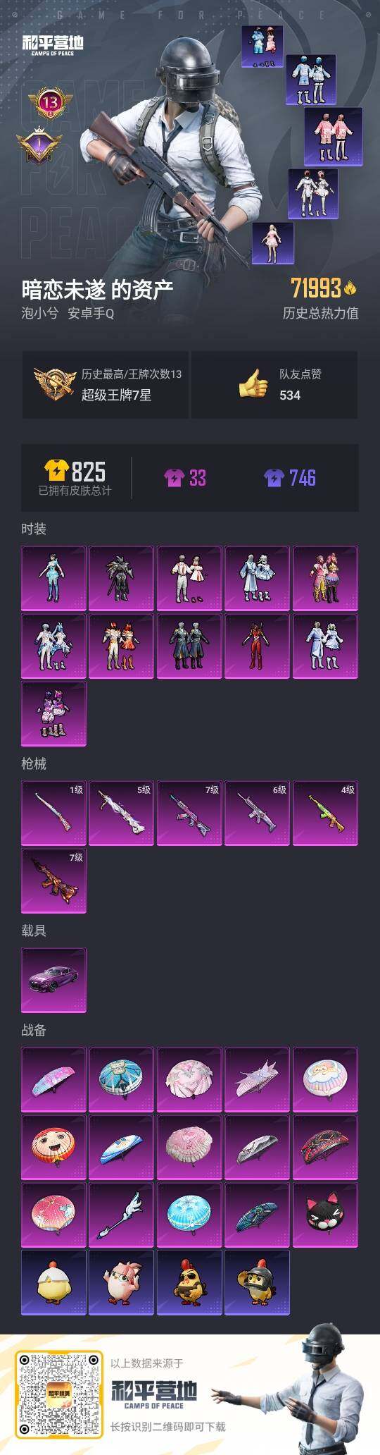 HPLX3408342和平精英账号详情图3 HPLX3408342和平精英账号详情图3