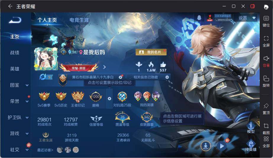 WZLE3401088王者荣耀账号详情图8