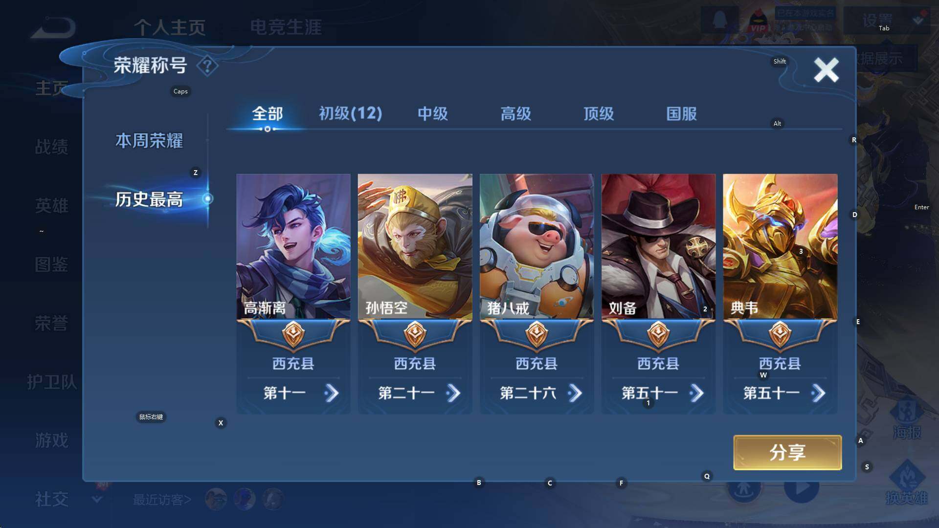 WZCMW3398332王者荣耀账号详情图8