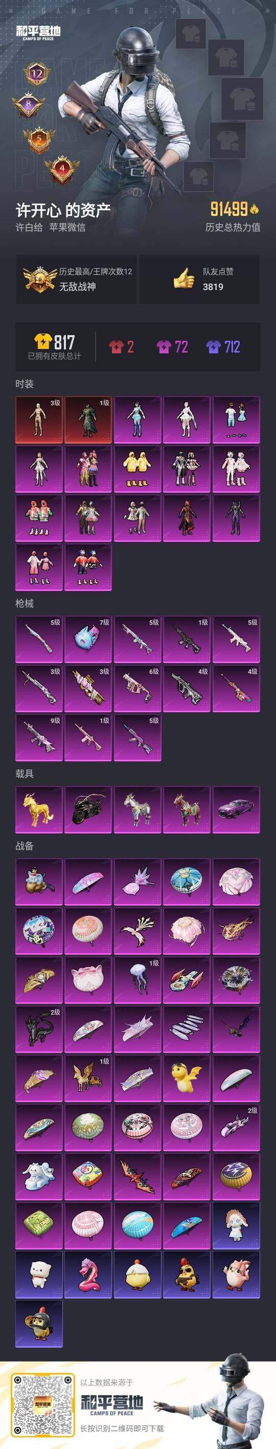 HPLX3409195和平精英账号详情图3 HPLX3409195和平精英账号详情图3