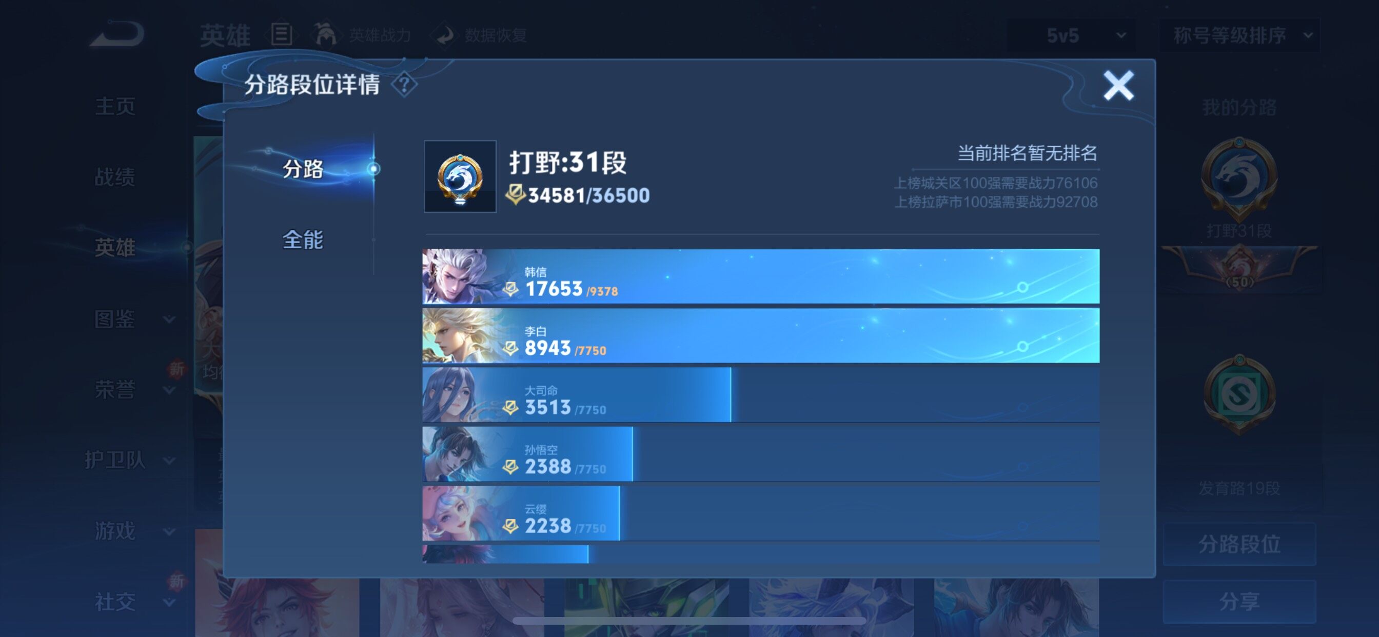 WZCMY3401329王者荣耀账号详情图4