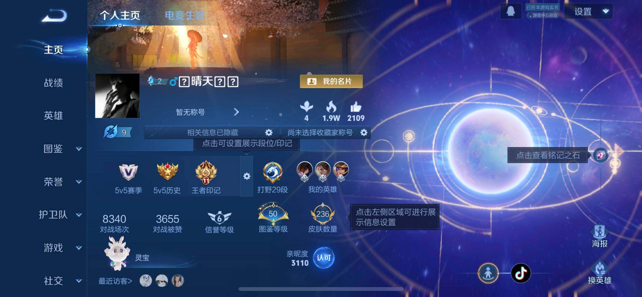 WZQM3402815王者荣耀账号详情图3