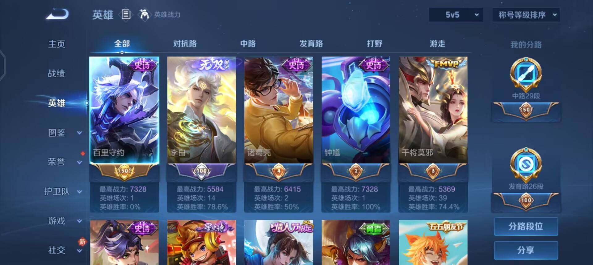 WZQM3406983王者荣耀账号详情图5