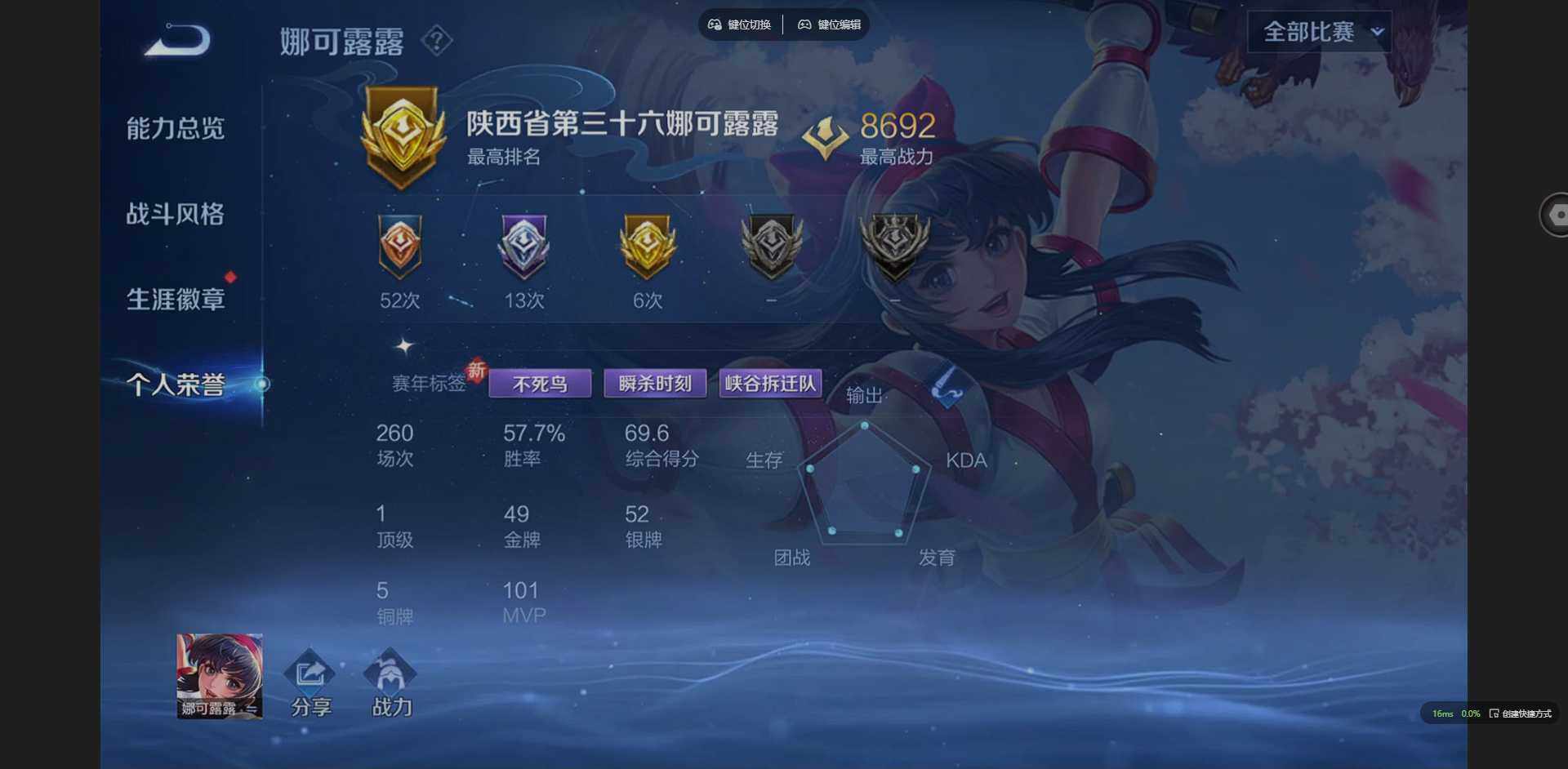 WZQM3401380王者荣耀账号详情图6 WZQM3401380王者荣耀账号详情图6