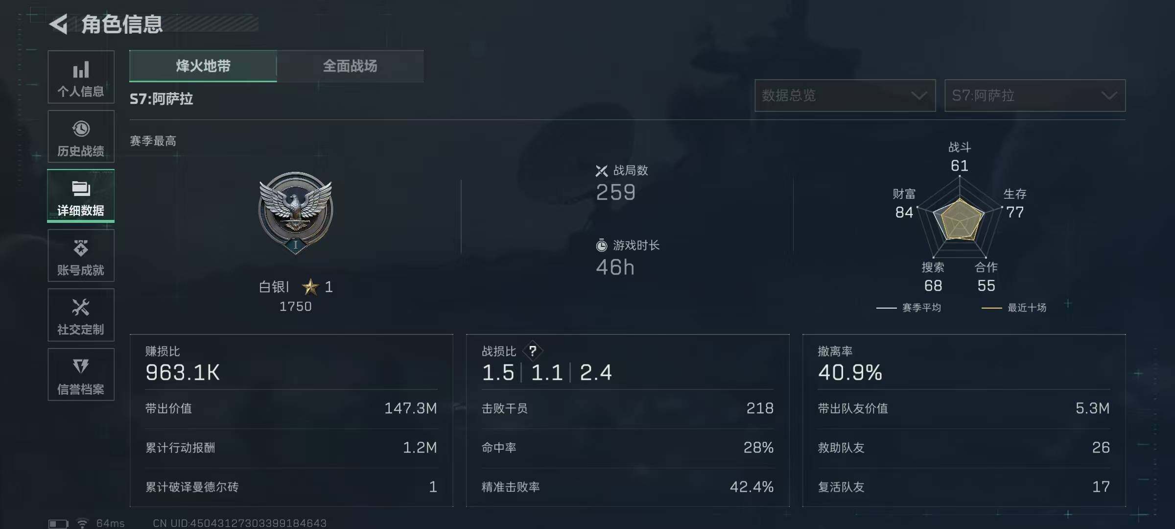 SJZQM381418三角洲行动账号详情图8 SJZQM381418三角洲行动账号详情图8