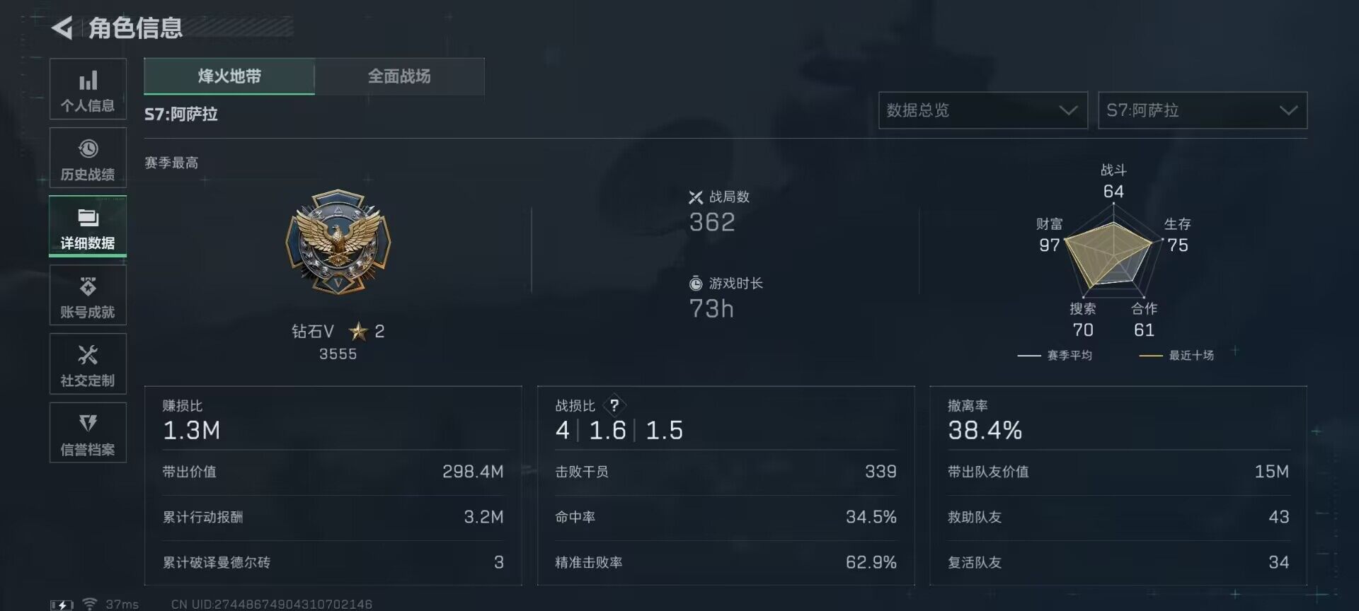 SJZCMW393388三角洲行动账号详情图3