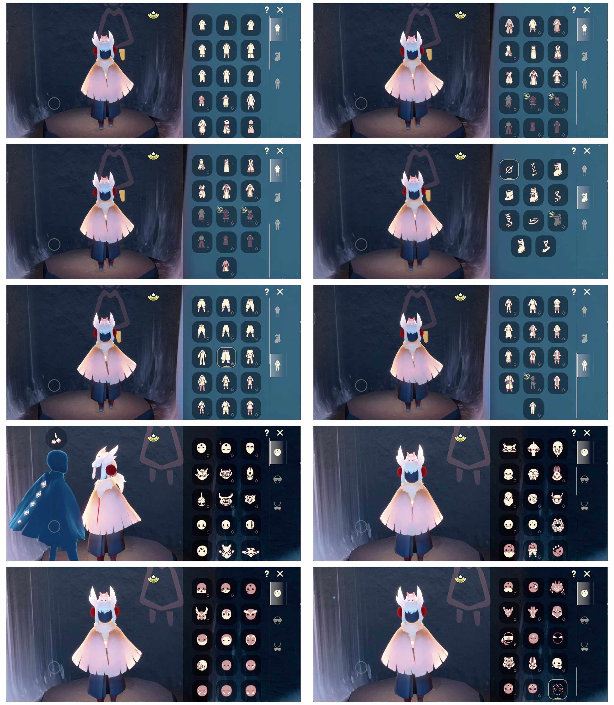 光遇账号华为渠道服10季12翼白枭绊爱虚荣花环箬笠书虫武士裤白棉裤背带裤透明蝶翼鲲灯小憩茶桌
资源：蜡烛 196 爱心 152  翼12 
已毕业地图：全图
毕业季节：潜海季 表演季 破晓季 欧若拉季 追忆季 夜行季