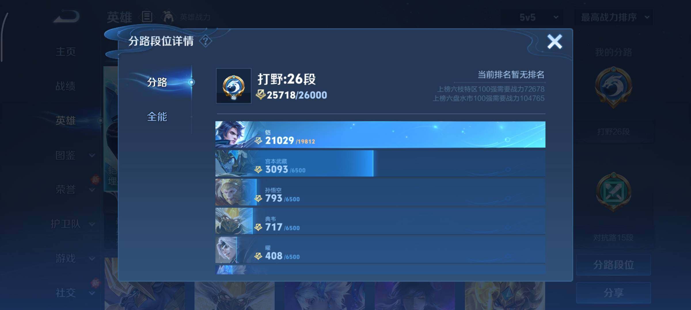 WZCMY3406237王者荣耀账号详情图4 WZCMY3406237王者荣耀账号详情图4