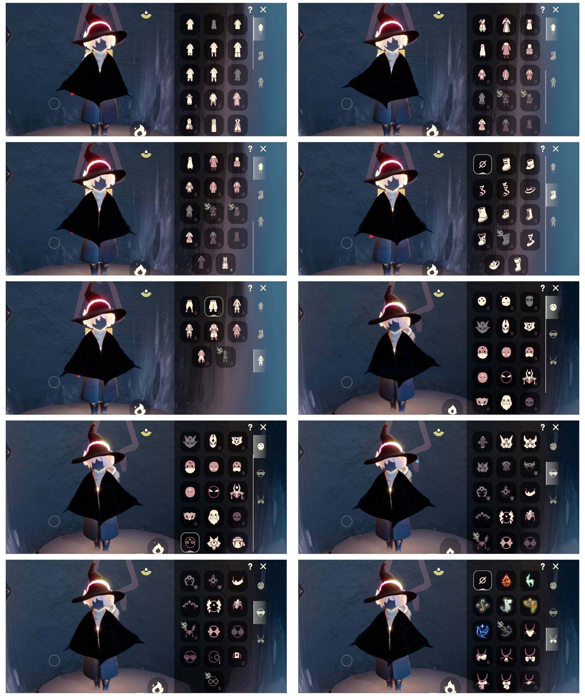 光遇账号vivo渠道服蛛网斗篷浪漫流星斗篷巫师帽武士裤圣诞鹿角锦标赛桂冠玉兔拖鞋"资源：蜡烛715 爱心143 红烛13 翼9
已毕业地图：霞谷
毕业季节：归巢季 姆明季 彩染季 青鸟季 半九色鹿季 半二重奏季 
稀有礼