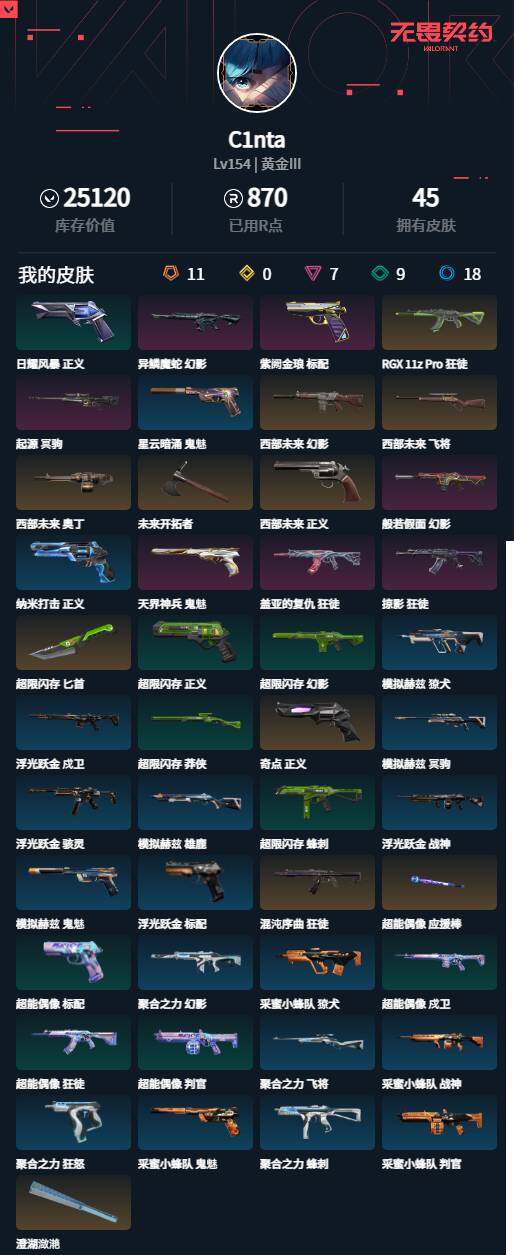 WWQLXY327710无畏契约账号详情图2 WWQLXY327710无畏契约账号详情图2