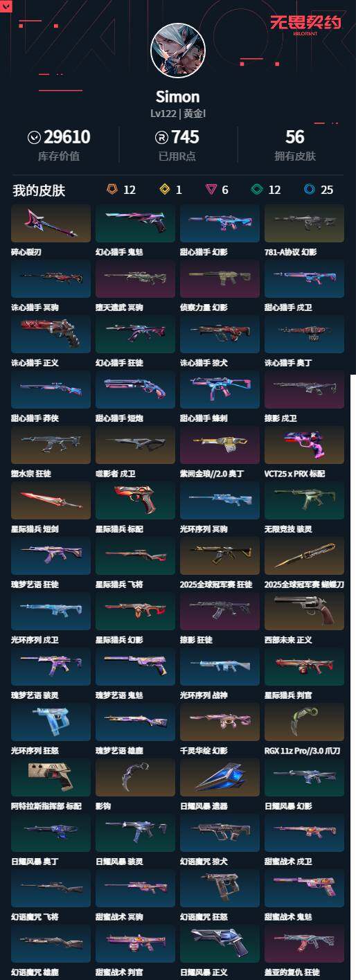 WWQLXY327994无畏契约账号详情图2 WWQLXY327994无畏契约账号详情图2