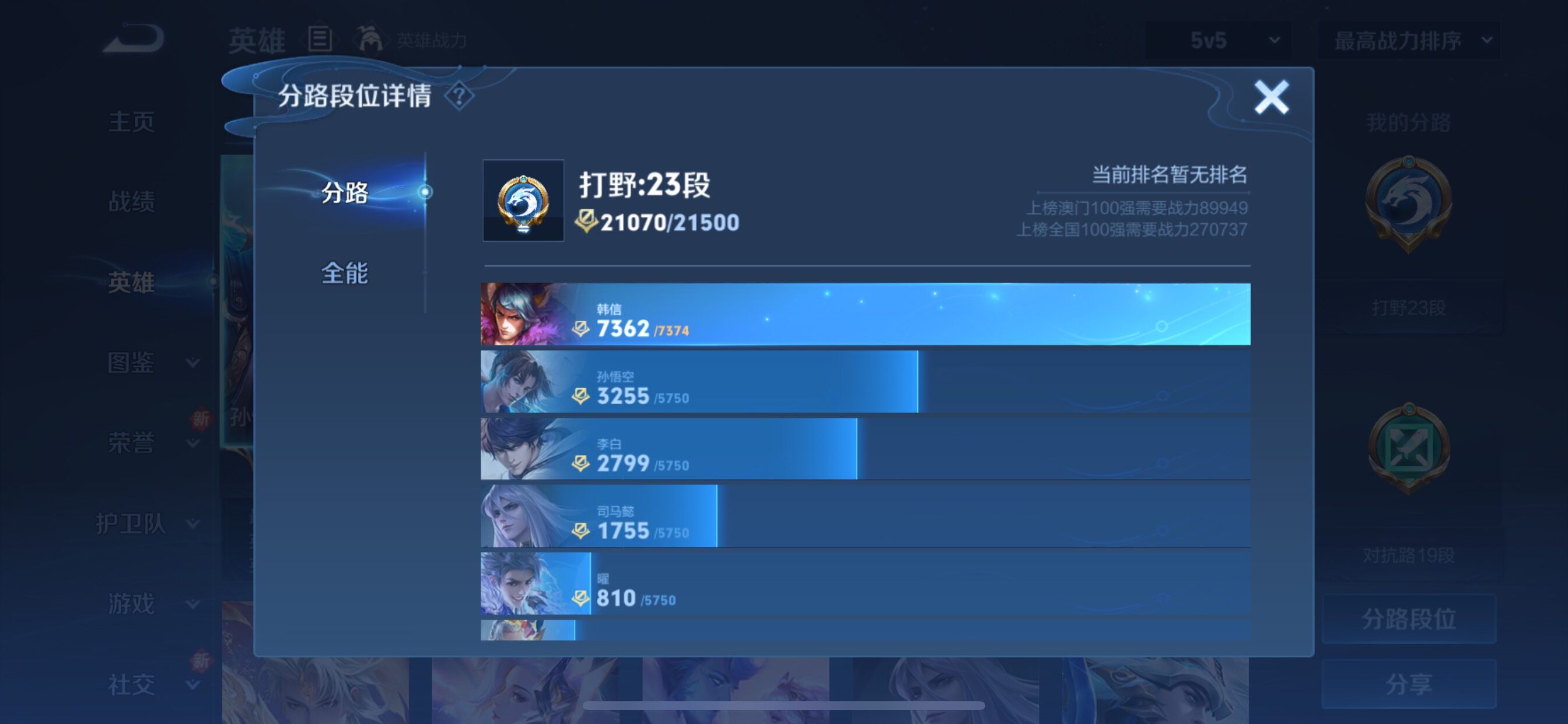 WZCMY3413456王者荣耀账号详情图3 WZCMY3413456王者荣耀账号详情图3