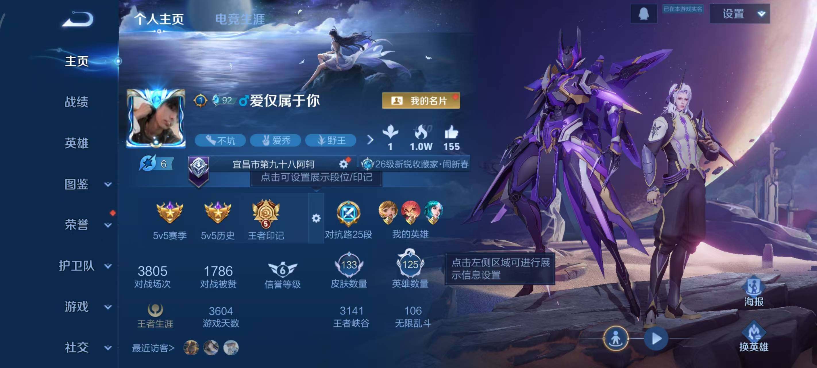 WZLX3411459王者荣耀账号详情图2