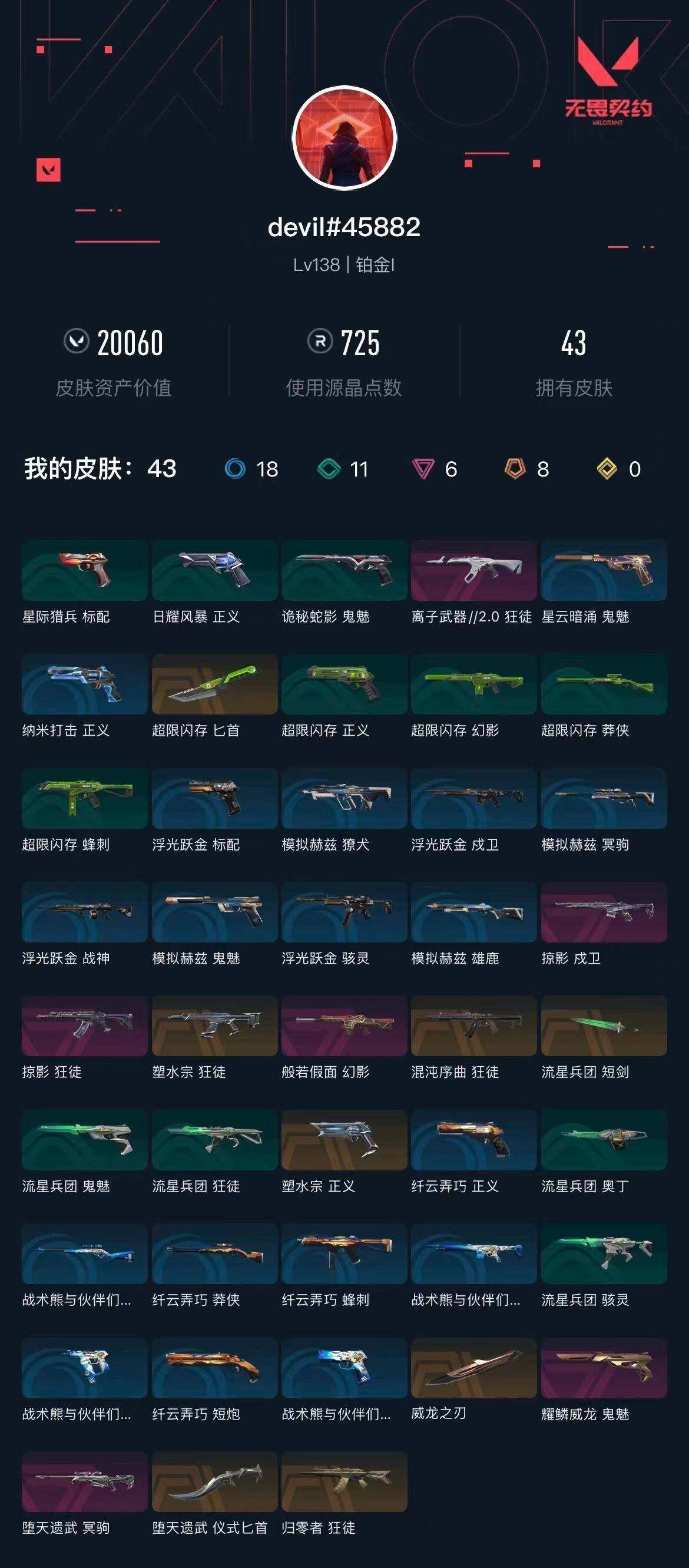 WWQXL328045无畏契约账号详情图2 WWQXL328045无畏契约账号详情图2