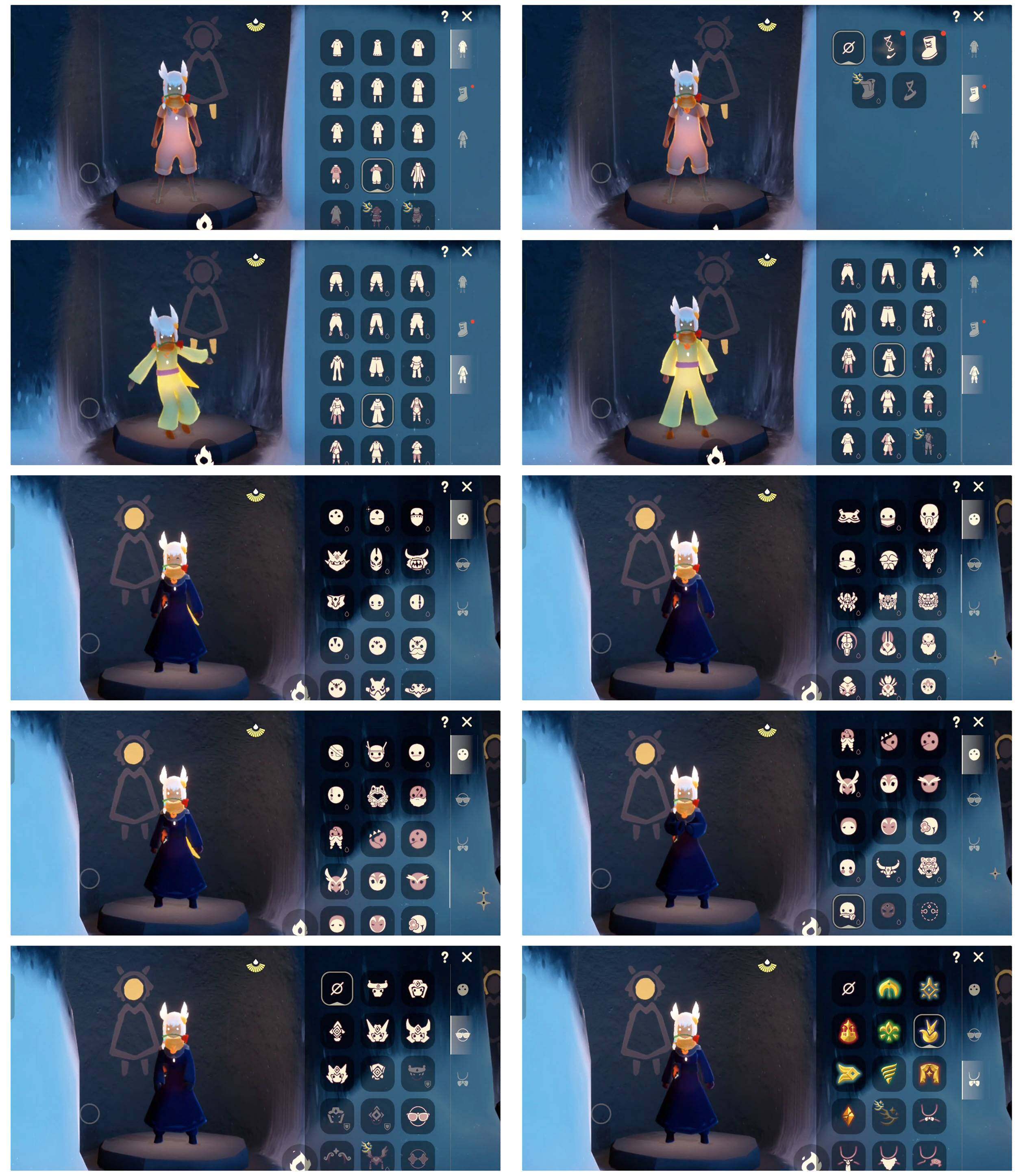 光遇账号安卓官服9季11翼狗头白枭蛛网斗篷小王子围巾篝火点心武士裤粽叶斗篷新春福娃圣诞鹿角详情看图，价格可刀
资源：蜡烛  47  爱心90    红烛 13  翼11
已毕业地图：全图毕业
毕业季节： 圣岛季 预