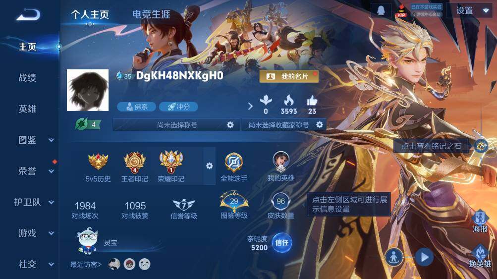 WZ0349849王者荣耀账号详情图4 WZ0349849王者荣耀账号详情图4