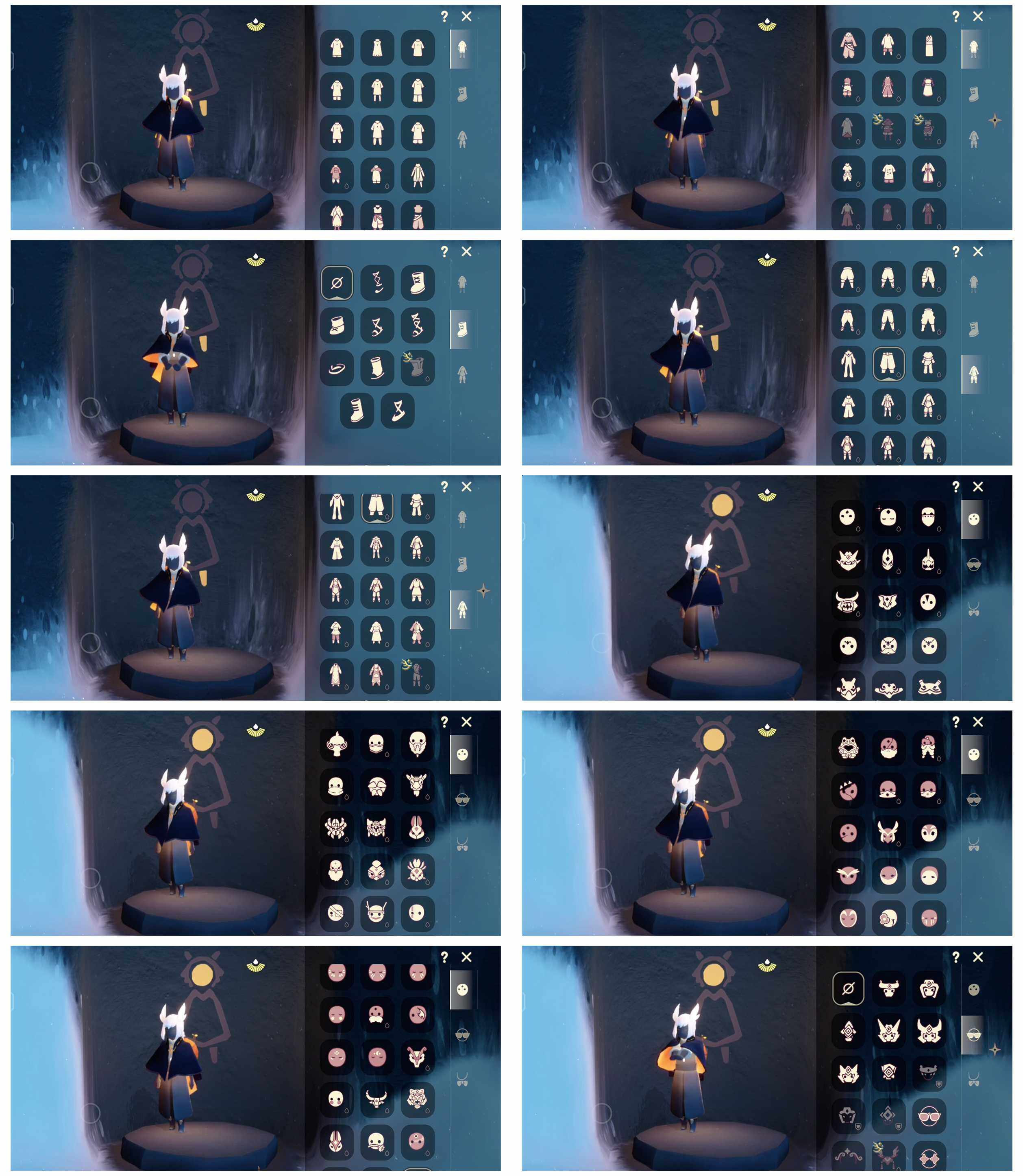 光遇账号安卓官服12季11翼白枭圣诞鹿角透明蝶翼巫师帽皮皮猫斗篷福娃套装武士裤蛛丝斗篷星月头冠详情看图，价格可刀
资源：蜡烛1073 爱心 212   红烛36  翼11
已毕业地图：全图毕业
毕业季节： 梦想季 