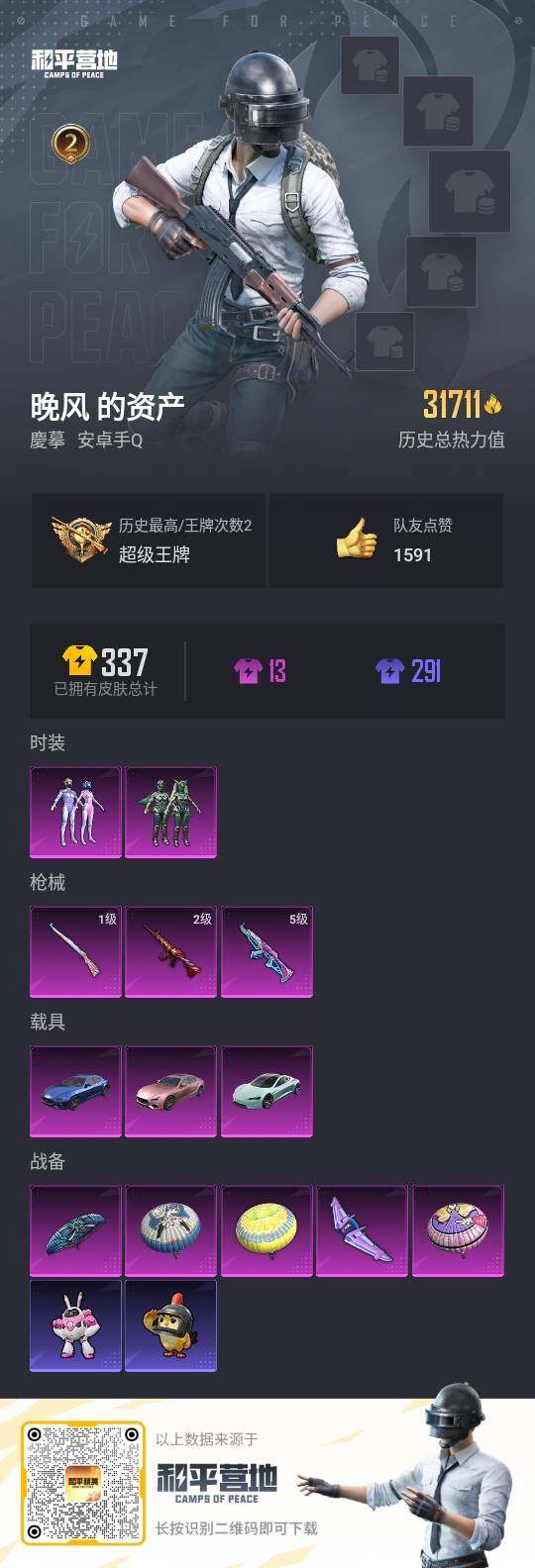 HPLX3429377和平精英账号详情图3 HPLX3429377和平精英账号详情图3