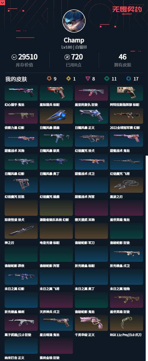 WWQLXY328193无畏契约账号详情图2 WWQLXY328193无畏契约账号详情图2