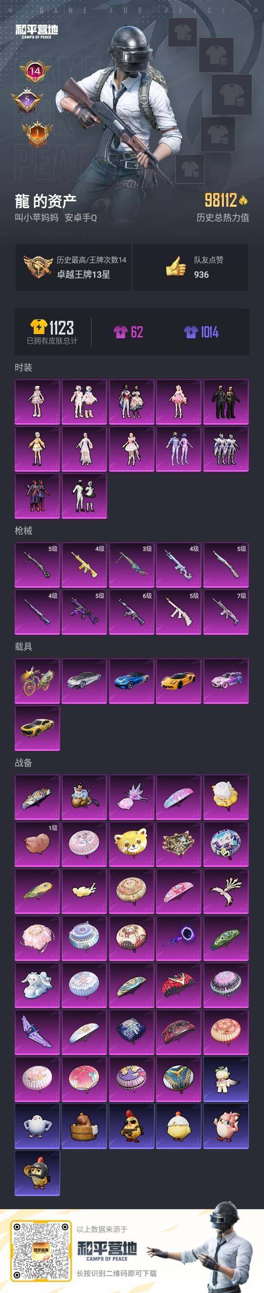 HPLE3429351和平精英账号详情图3