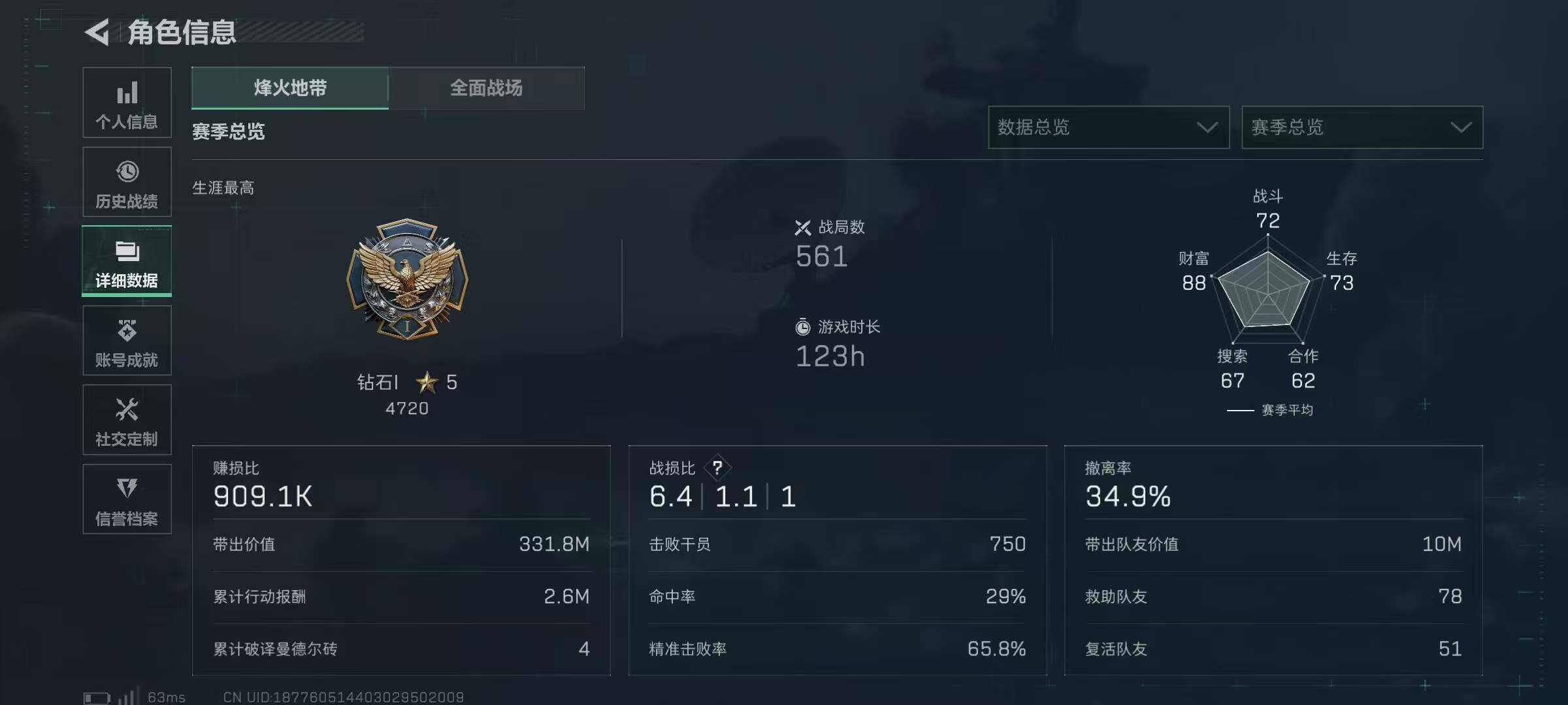 SJZCMW394602三角洲行动账号详情图3