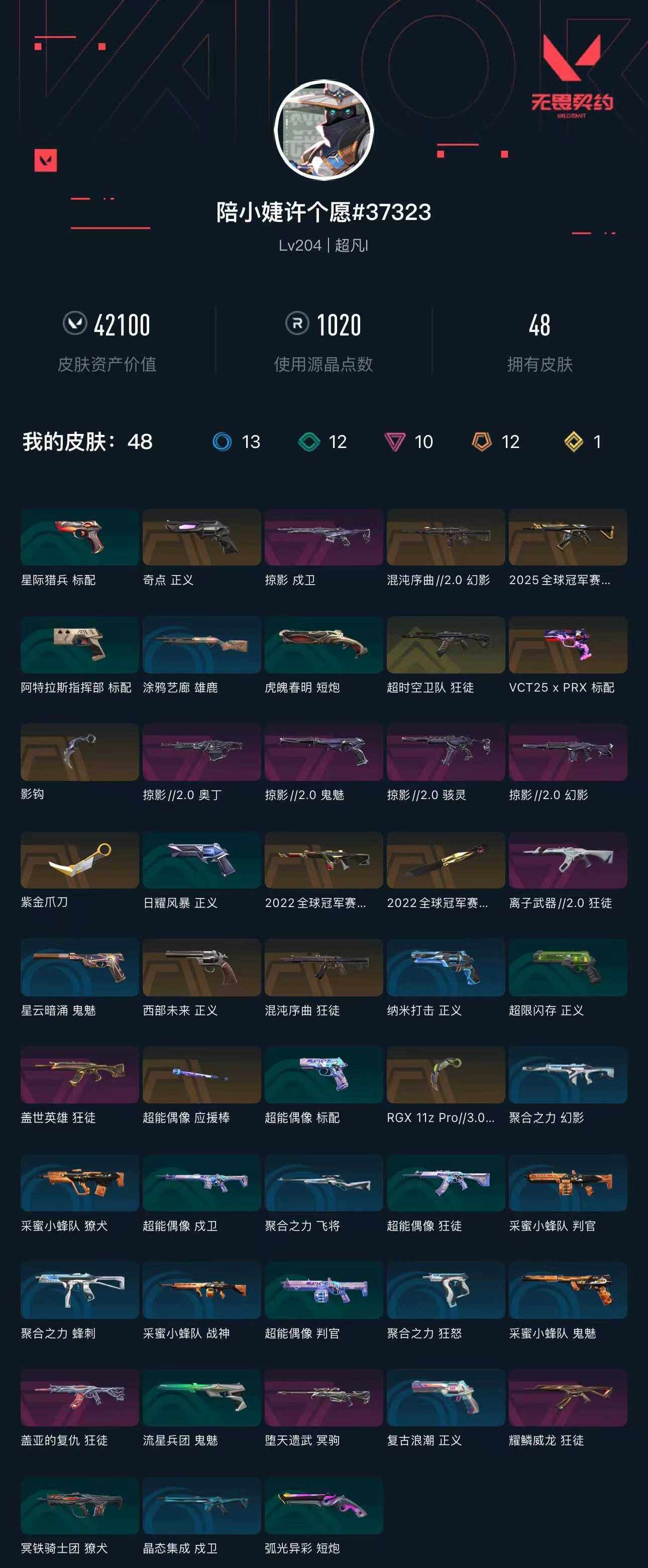 WWQXL328274无畏契约账号详情图5 WWQXL328274无畏契约账号详情图5