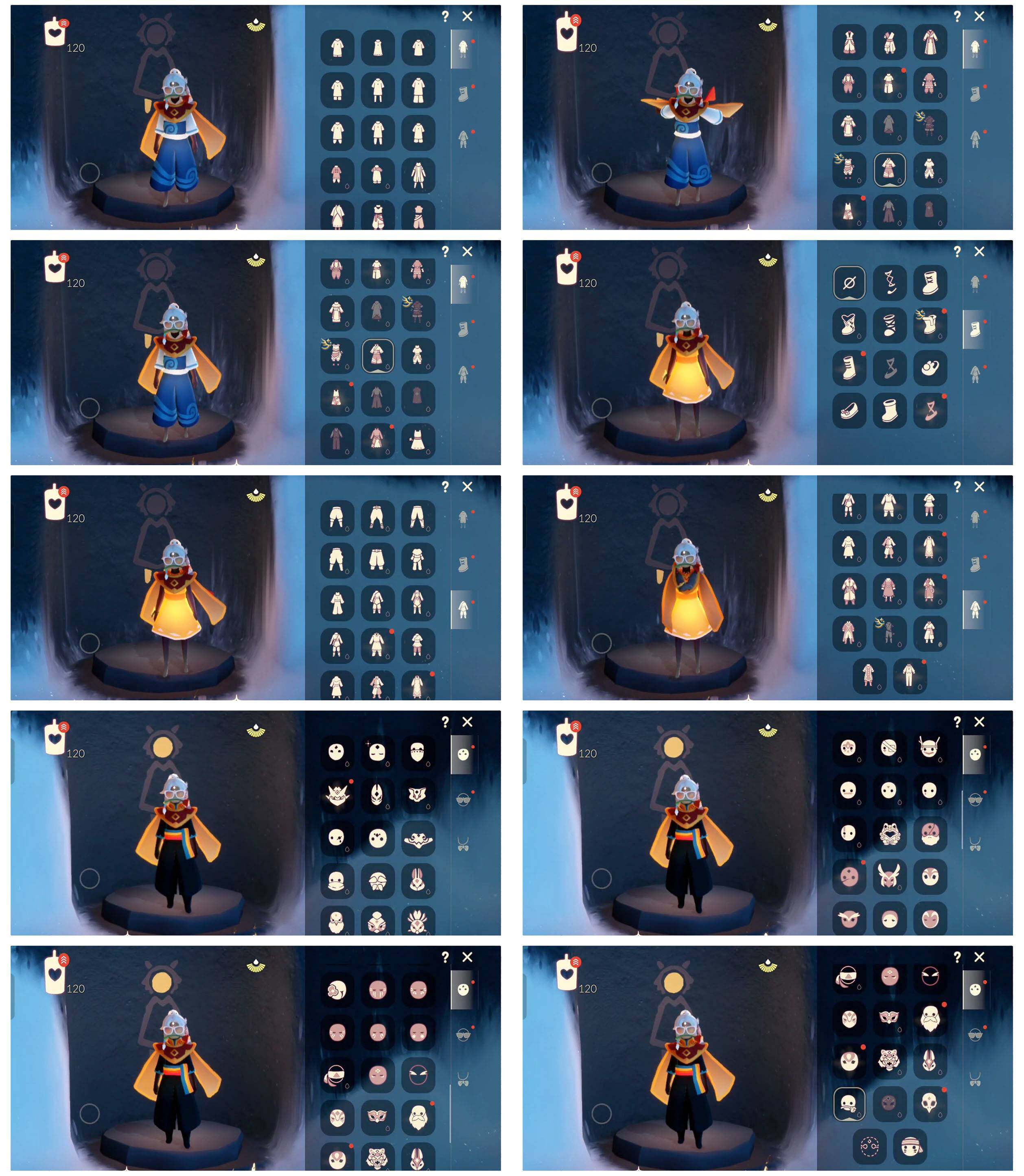 光遇账号安卓官服11季11翼白枭青衫落拓玫瑰花绊爱小黄鸭雨衣暗彩武士裤小王子围巾连衣裙大桔大利武士裤详情看图，价格可刀
资源：蜡烛120    爱心 85   红烛 21  翼11
已毕业地图：全图毕业
毕业季节：