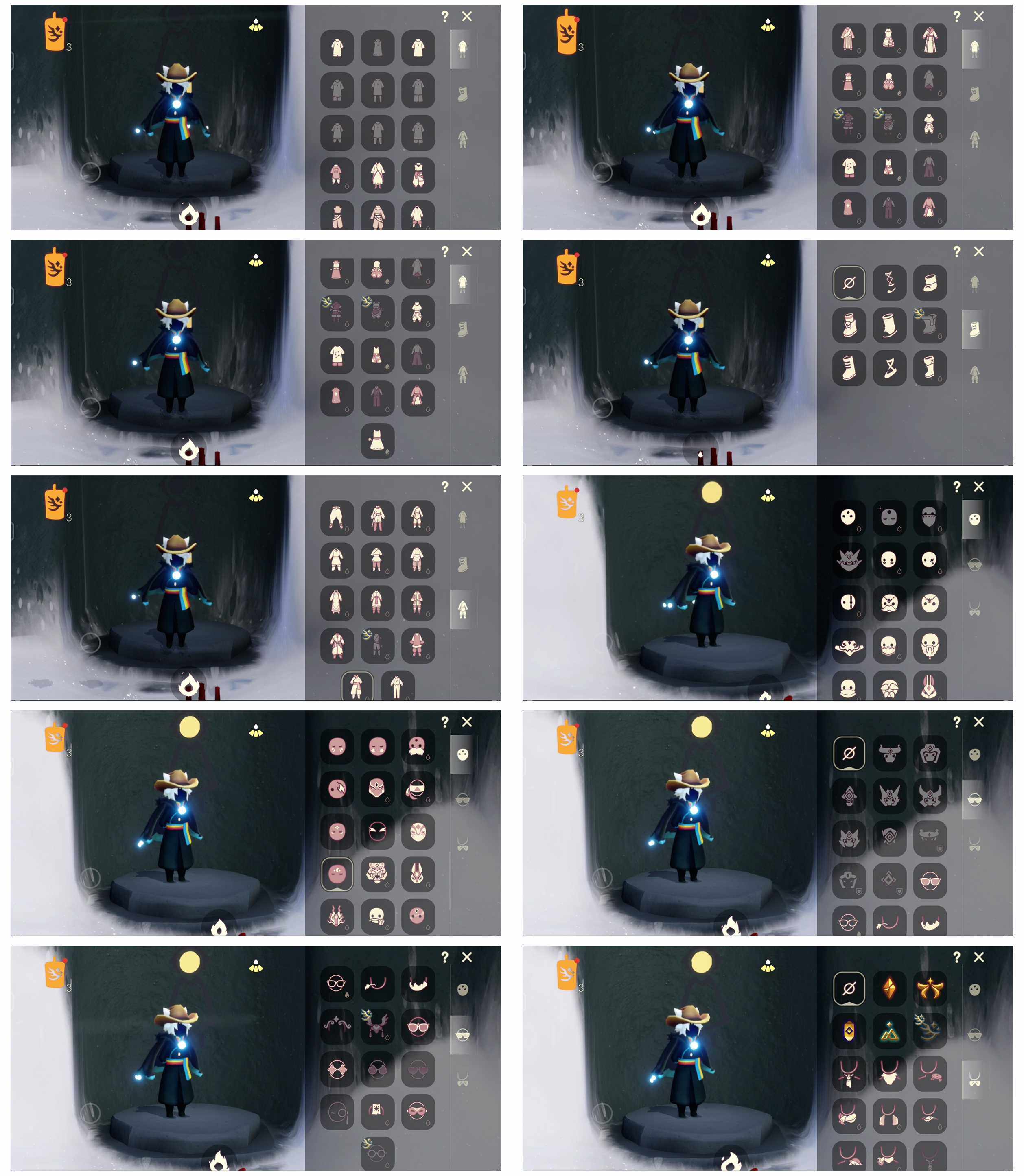 光遇账号安卓官服4季3翼透明蝶翼珊瑚发饰盲僧眼罩暗彩武士裤暗花斗篷圆环发辫尖角牛仔帽粗框眼睛详情看图
资源： 蜡烛1747   爱心293    翼3    499
毕业季节： 破晓季   欧若拉季  追忆季 拾光