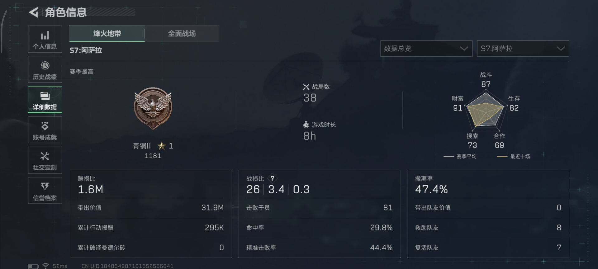 SJZEY382532三角洲行动账号详情图5 SJZEY382532三角洲行动账号详情图5