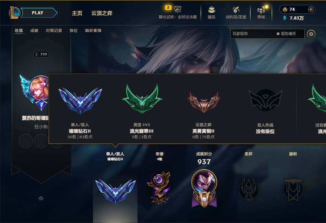 LOLEY320846英雄联盟账号详情图10 LOLEY320846英雄联盟账号详情图10