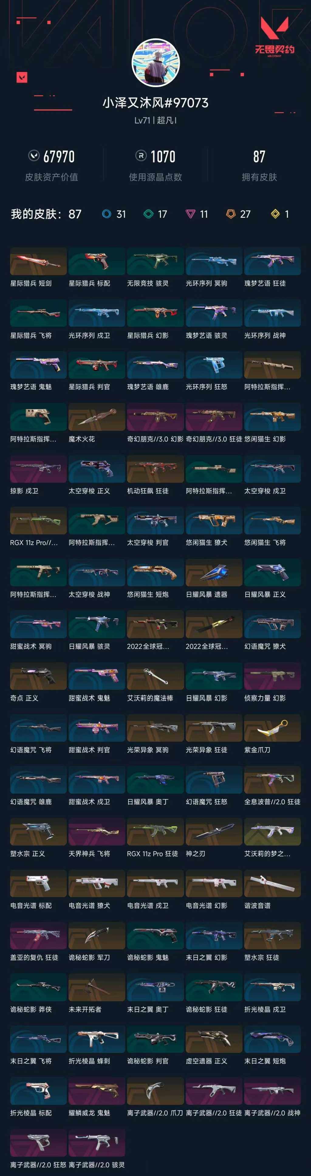 WWQXL328530无畏契约账号详情图4 WWQXL328530无畏契约账号详情图4