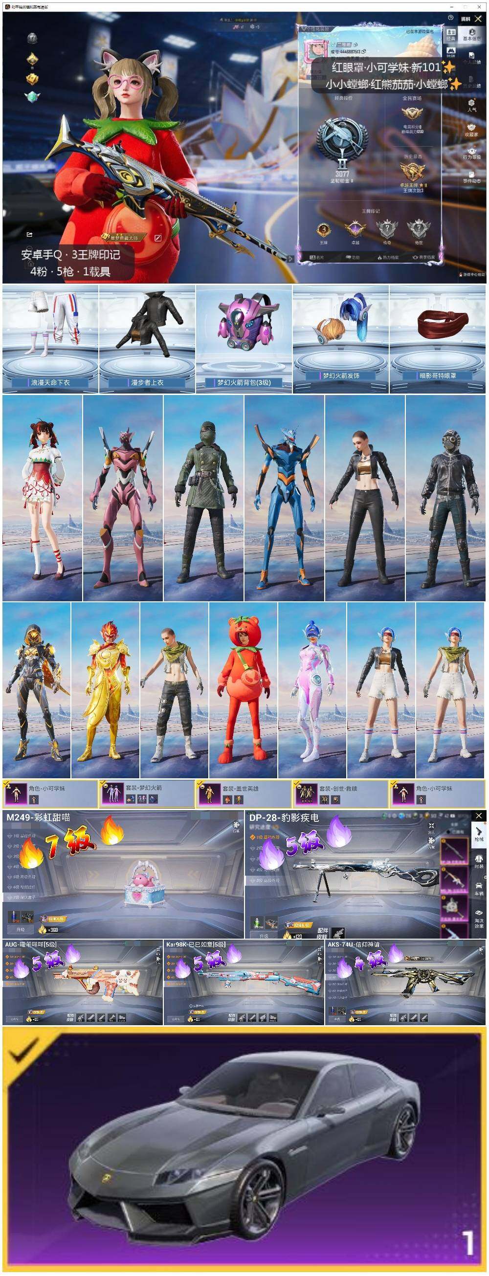 HPLE3431800和平精英账号详情图2