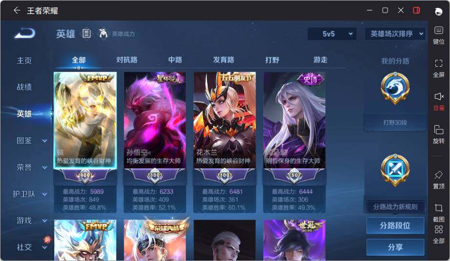 WZLX3480897王者荣耀账号详情图6