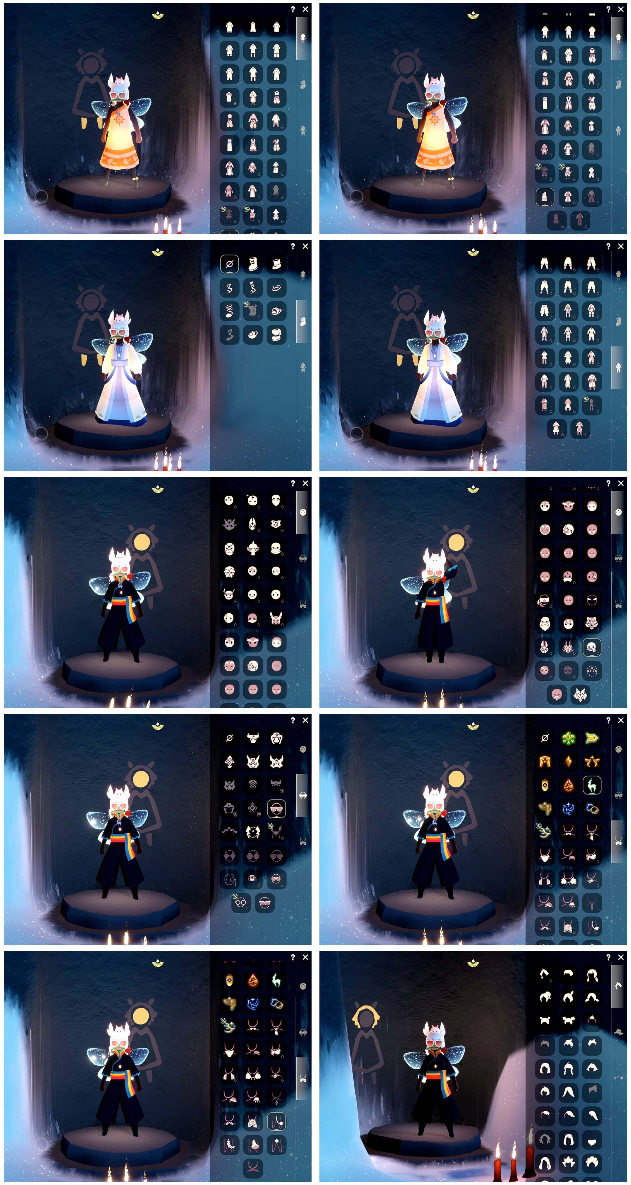 光遇账号iOS官服12季绊爱白枭透明蝶翼记忆水晶巫师帽圣诞鹿角青衫落拓中秋灯笼暗陨斗篷蝙蝠套装纤云弄巧小王子围巾详情看图，价格可刀
资源：蜡烛    577爱心 13   红烛 33  翼12
已毕业地图：晨岛  雨