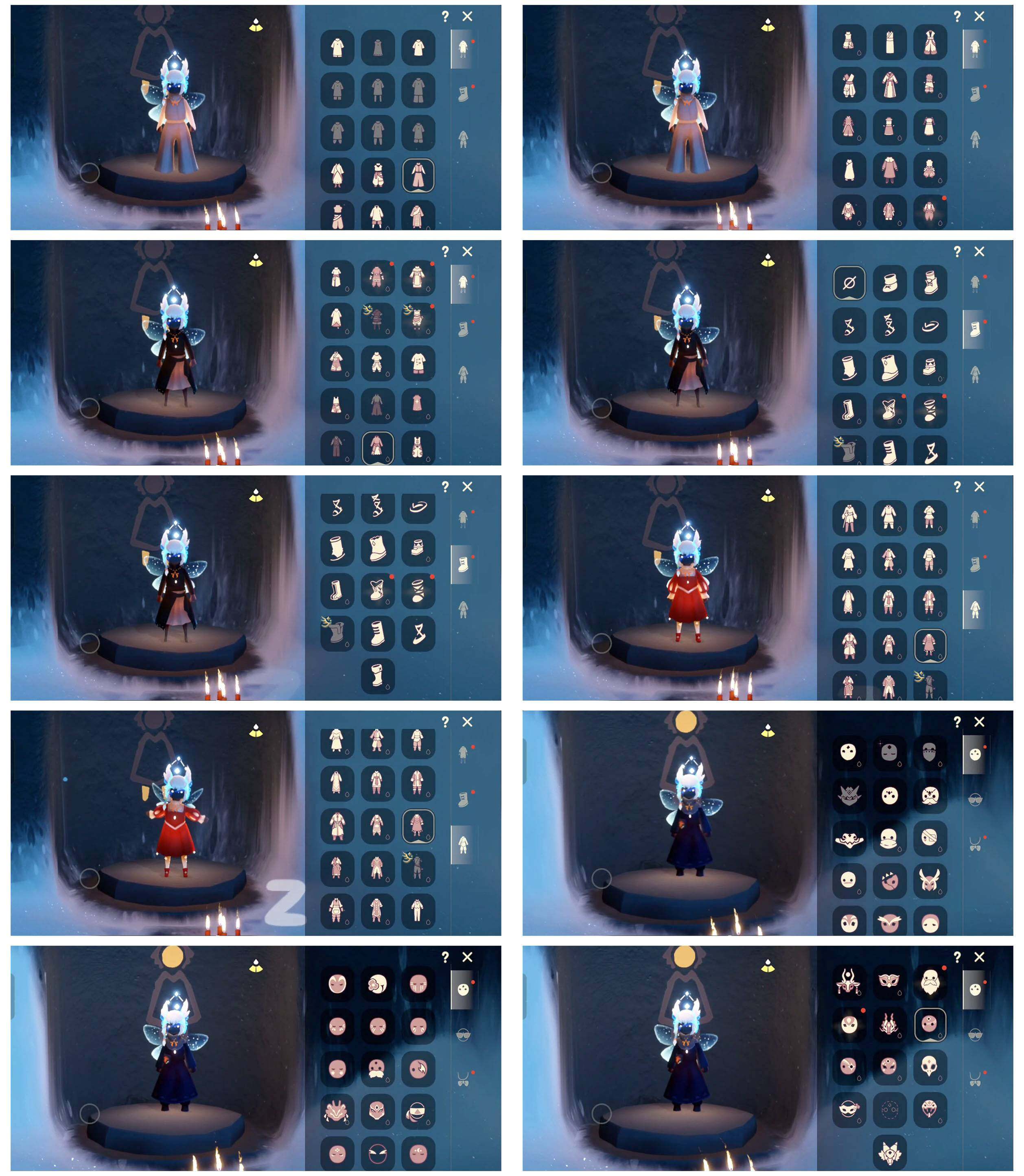 光遇账号安卓官服15季2翼白枭鲲灯妮妮长裙透明蝶翼绊爱斗蓬三角钢琴海洋武士裤园丁装扮远行服饰远行服饰 详情看图，价格可刀
资源：蜡烛 208   爱心 208   红烛 16  翼2
已毕业地图：无
毕业季节： 表