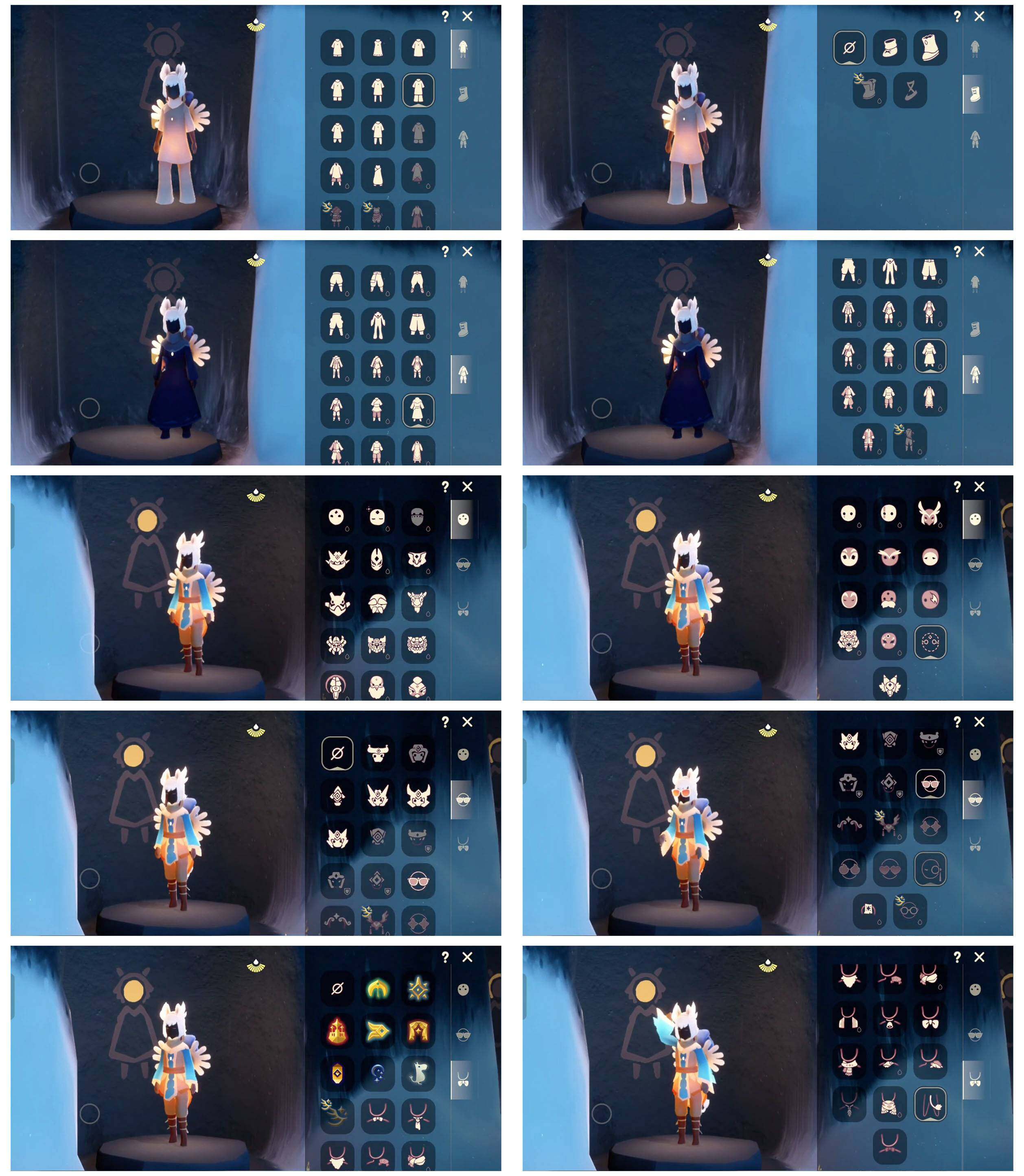 光遇账号安卓官服8季10翼狗头透明蛛丝斗篷绊爱圣诞鹿角白枭白雪斗篷武士裤巫师帽羽袖长袍秋千鲲灯详情看图，价格可刀
资源：蜡烛 39   爱心 33   红烛12   翼10
已毕业地图：霞谷  暮土  晨岛 雨林
