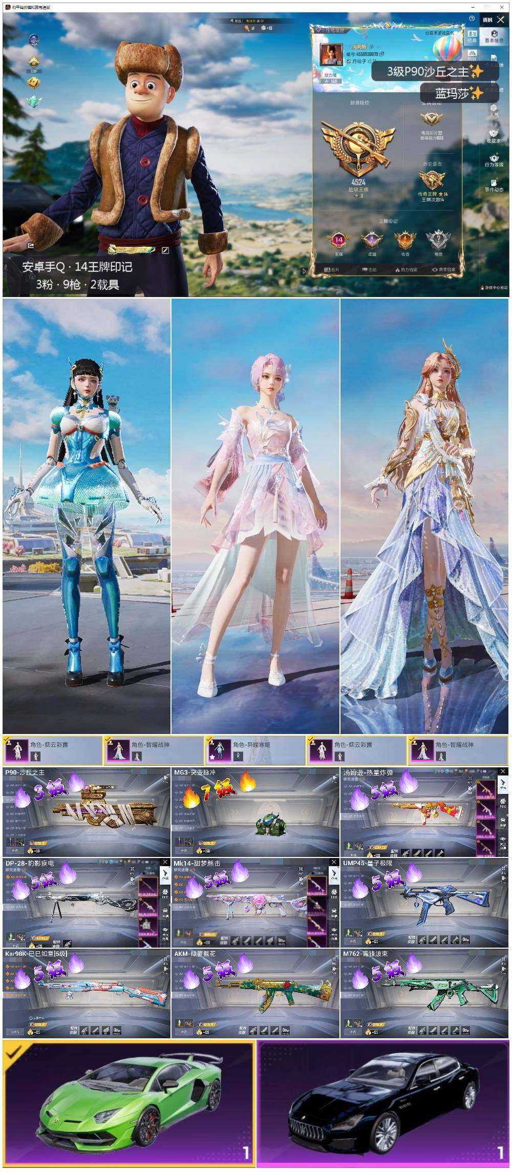 HPLX3431764和平精英账号详情图2