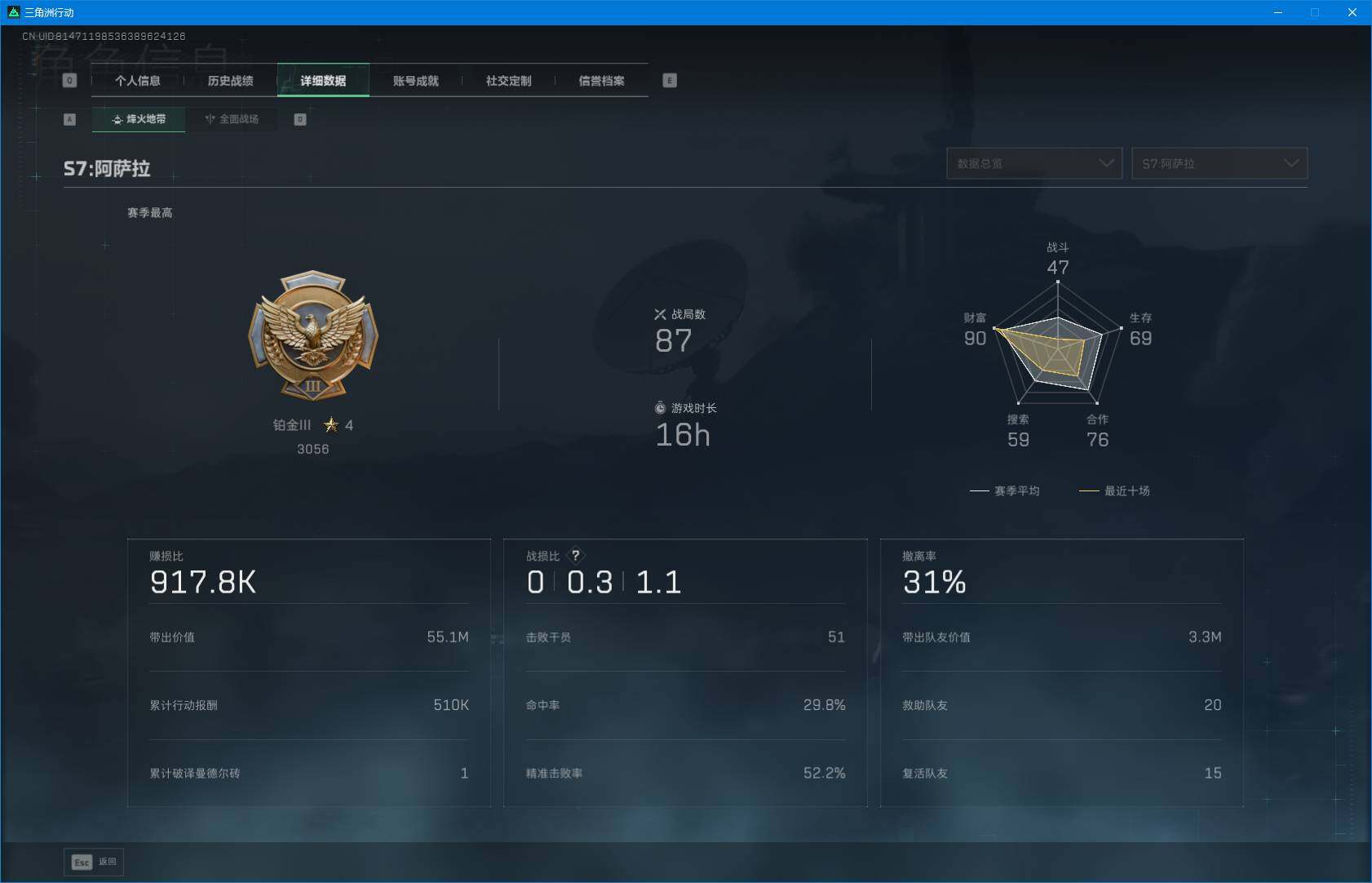 SJZEY383298三角洲行动账号详情图5 SJZEY383298三角洲行动账号详情图5