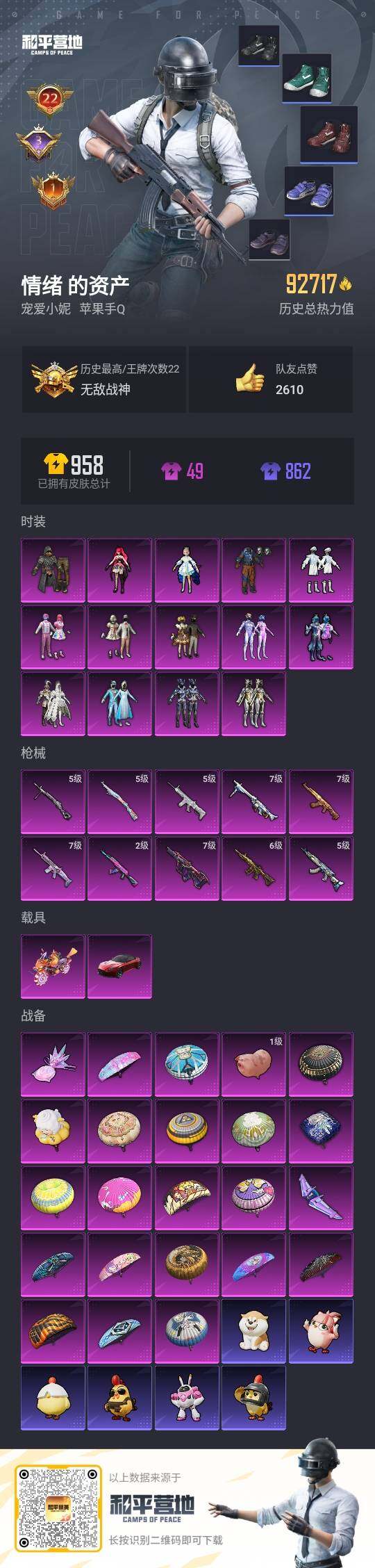 HPCMW3431766和平精英账号详情图3 HPCMW3431766和平精英账号详情图3