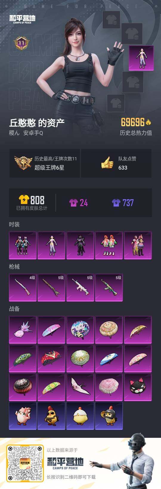 HPLE3432602和平精英账号详情图3