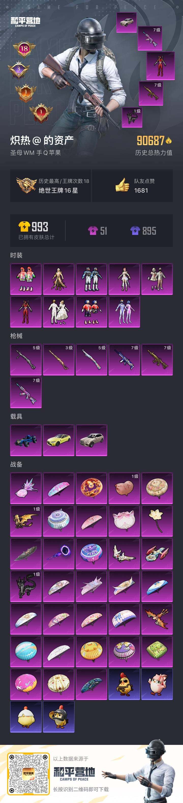 HPQM3422765和平精英账号详情图7 HPQM3422765和平精英账号详情图7