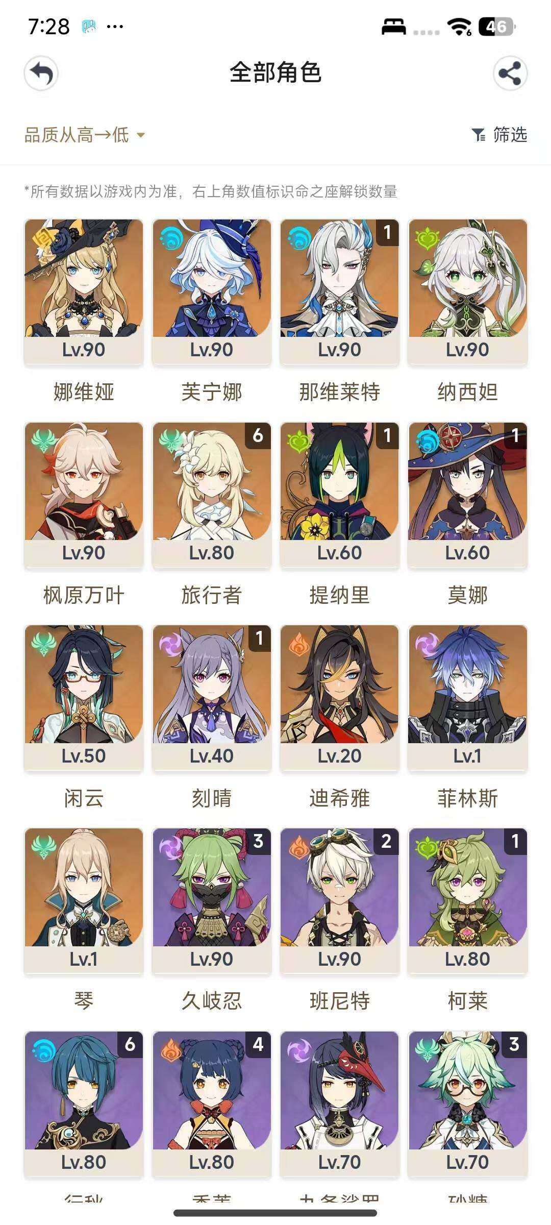 YSEY316182原神账号详情图4 YSEY316182原神账号详情图4