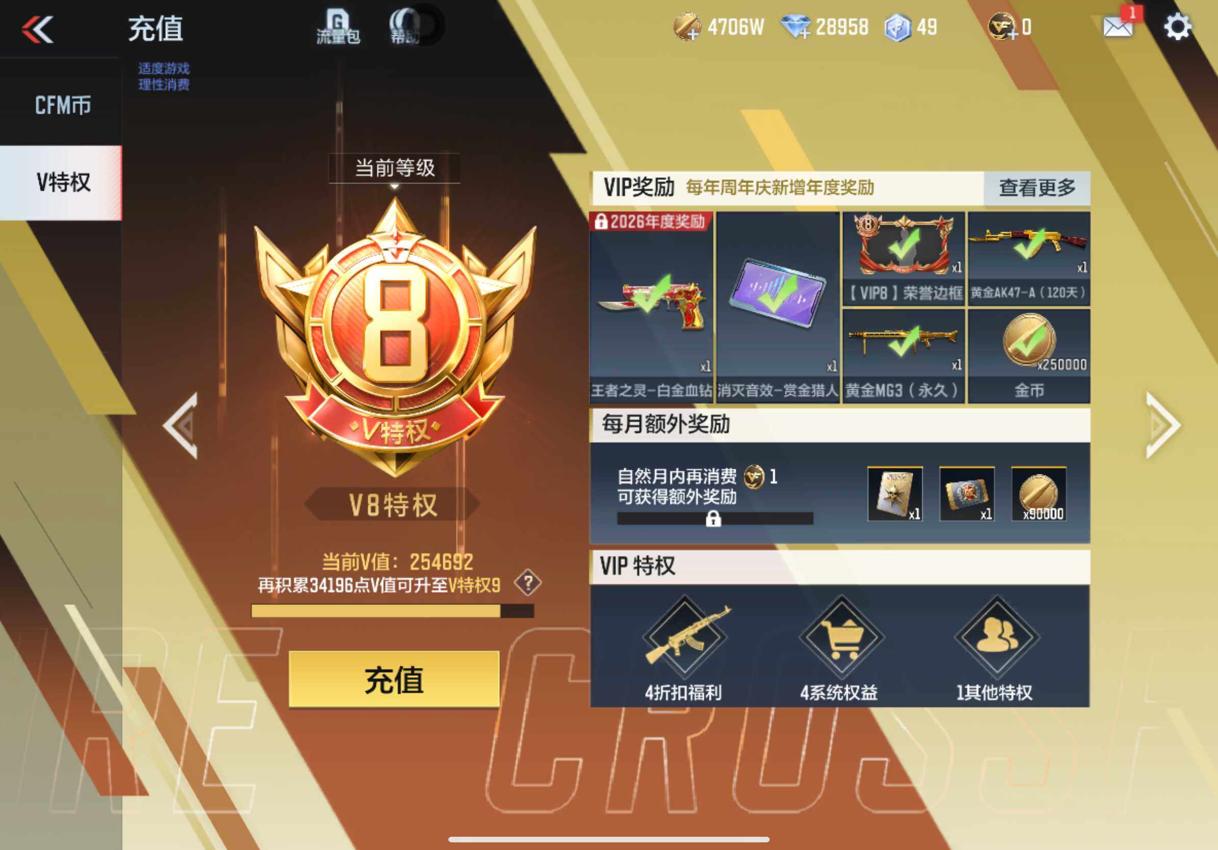 CFMXS371546枪战王者账号详情图3