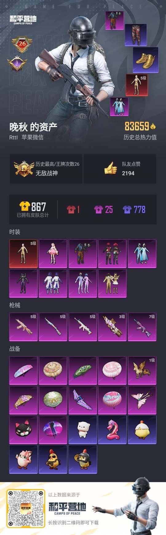 HPCMW3432582和平精英账号详情图3