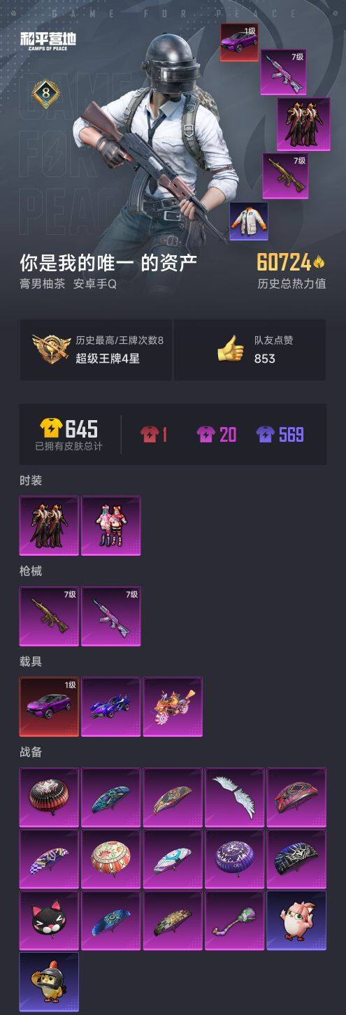 HPQM3427473和平精英账号详情图3 HPQM3427473和平精英账号详情图3