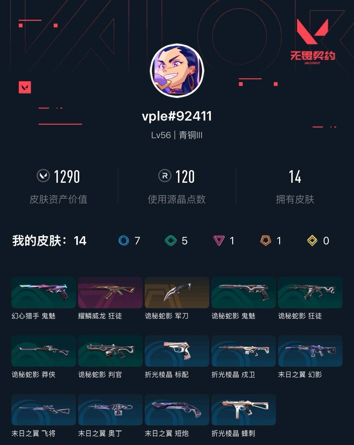 WWQXL329078无畏契约账号详情图2 WWQXL329078无畏契约账号详情图2